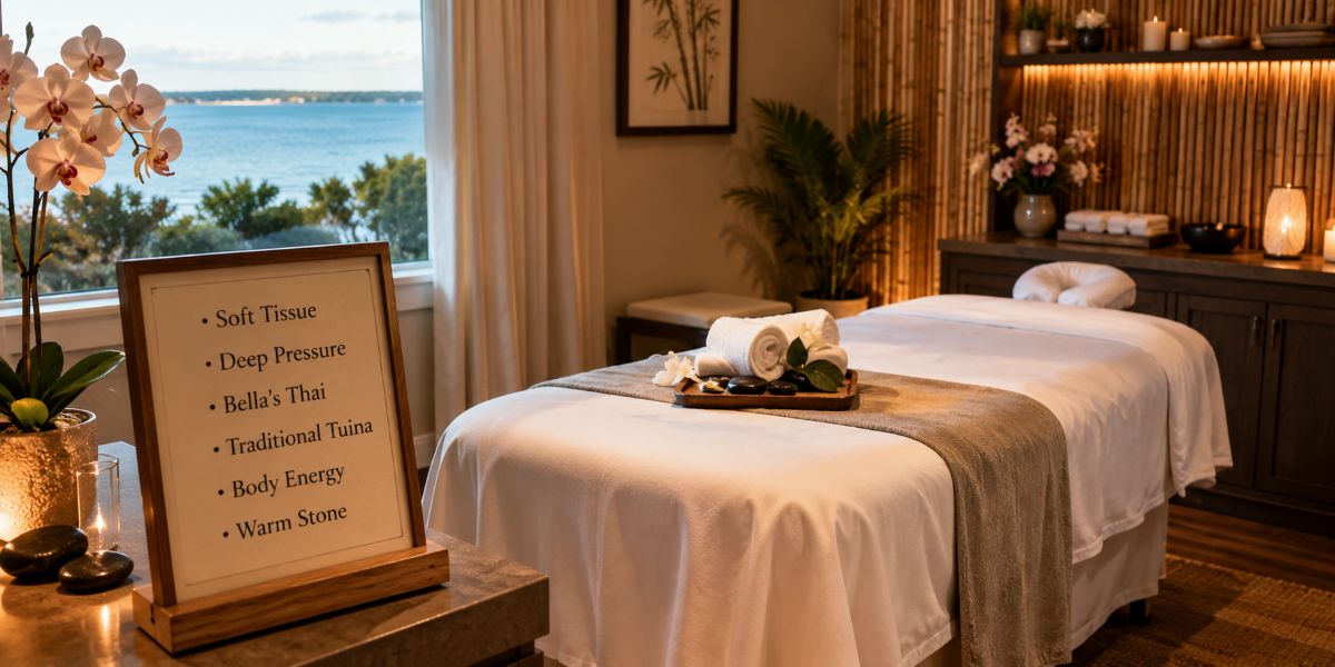 Luxury wellness room at Cape Cod Healing Spa featuring signature wellness experiences in a peaceful Cape Cod setting.